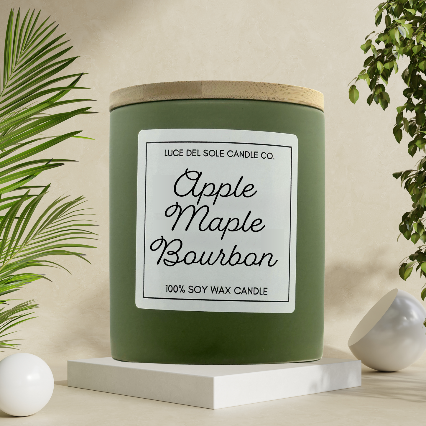 Apple Maple Bourbon 12 oz Candle